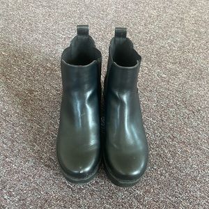 Black platform boots